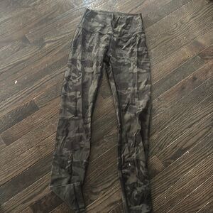 Green Camo 28in Lululemon Align Leggings